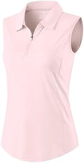 G Gradual Women's Golf Shirts Lightweight 1/4 Zip Collared Tank Top by GGradual