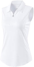 G Gradual Women's Golf Shirts Lightweight 1/4 Zip Collared Tank Top by GGradual