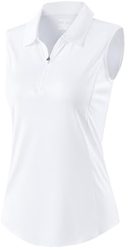 G Gradual Women's Golf Shirts Lightweight 1/4 Zip Collared Tank Top by GGradual