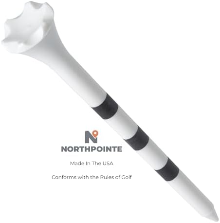 NorthPointe 3 ¼” Plastic Golf Tees – White - Image 3