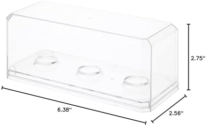Pioneer Plastics 143C3GOLF-BC-UV Clear Plastic 3 Golf Ball Display Case - Image 3