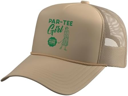 Golf Par Tee Girl Here Fore Good Time Funny Golfer Women Trucker Hat by Unknown