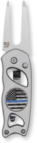 Thin Blue Line Steel Switchblade Golf Divot Repair Tool - Image 2