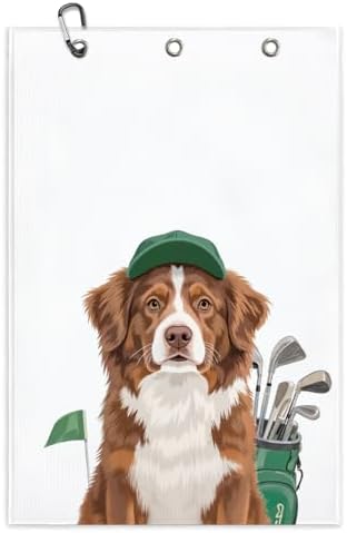 Australian Shepherd Golf Towel 16x24 Inch Dog Gifts Waffle Weave Decorative by Unknown