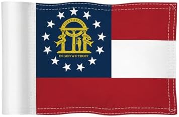 Georgia State Golf Flag 6x8 Inch – Double Sided 420D Nylon Mini Putting Green by COGOLFINGOUTDOOR