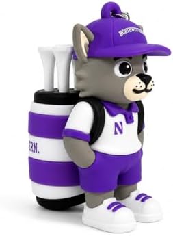 NCAA Mascot Golf Tee Holders, Includes 8 Golf Tees, Fun Golf Accessory by VannyVeeSports