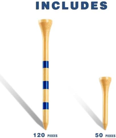 CHAMPKEY Premium Bamboo Golf Tees 170 Pack - Image 2
