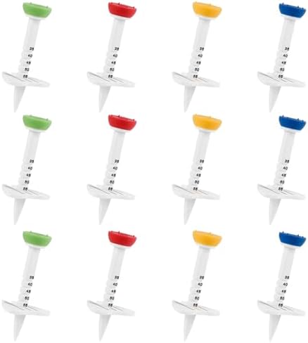 12PC Golf Tees with Adjustable Height Markers by Lunarthos