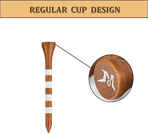 MAZEL Natural Wood/Bamboo Golf Tees 2 3/4 Inch & 3 1/4 Inch, Pack 50 or 120 - Image 5