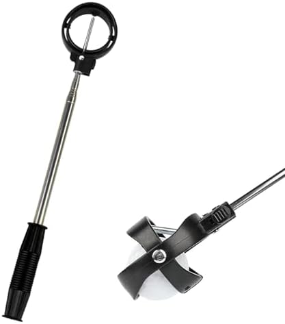 Telescopic Golf Ball Retriever, Adjustable 17.5–80.3 Inch Stainless Steel & ABS by Unknown