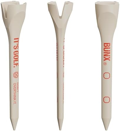 BUNX Golf Tees 2.75 Inch, Unbreakable Plastic Tees 3X Stronger Than Wood by BunxGolf