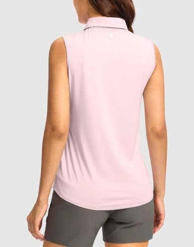 G Gradual Women's Golf Shirts Lightweight 1/4 Zip Collared Tank Top - Image 3