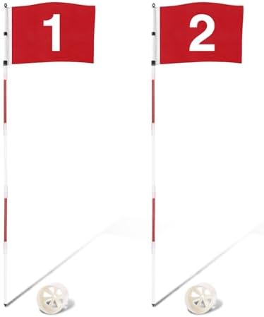 DuraRange 6 ft Golf Flagstick Sets, 5-Section Fiberglass Design by DuraRangeOutdoor
