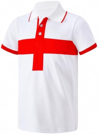 Boys Golf Polo Shirts Short Sleeve Color Contrast 5-14Y by starweave