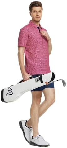 M MAELREG Mens Golf Shirt Short Sleeve Dry Fit Print Moisture Wicking - Image 3