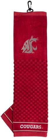 Team Golf NCAA Washington State Cougars Embroidered Golf Towel Embroidered Golf by TeamGolf