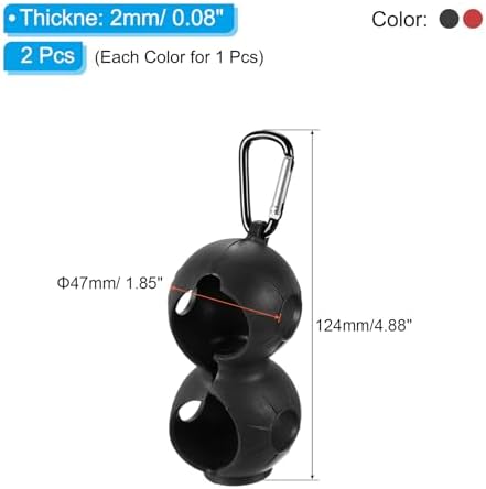 PATIKIL Golf Ball Holder, Silicone 2 Balls Carrier Protective Portable Sleeve - Image 2
