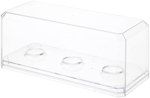 Pioneer Plastics 143C3GOLF-BC-UV Clear Plastic 3 Golf Ball Display Case by PioneerPlastics