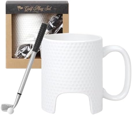 Golf Mug Set, Desk Putting Game Mug, 12.4oz Ceramic Cup, Pen Putter & Ball by bespritGIFT