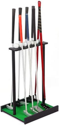 Golf Putter Stand for 9 Clubs & 7 Balls, Solid Wood Golf Club Rack, Golf Club by XNWOUCO
