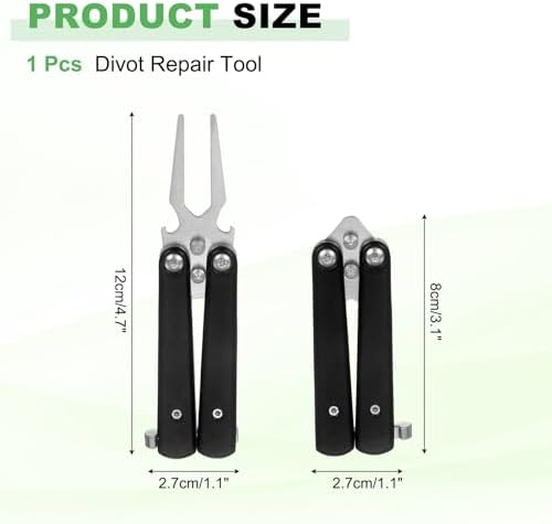 Golf Divot Repair Tool Alloy Foldable Divot Tool - Image 2