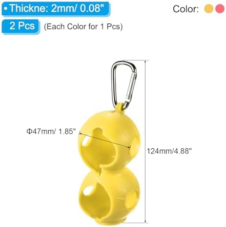 PATIKIL Golf Ball Holder, Silicone 2 Balls Carrier Protective Portable Sleeve - Image 2