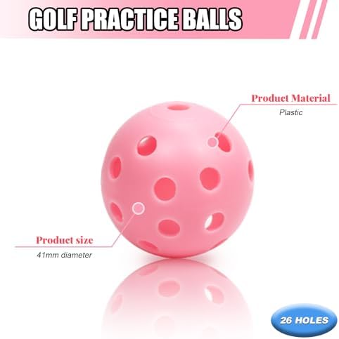 Plastic Golf Balls Practice Limited Flight Golf Training Ball Hollow Swing - Image 3