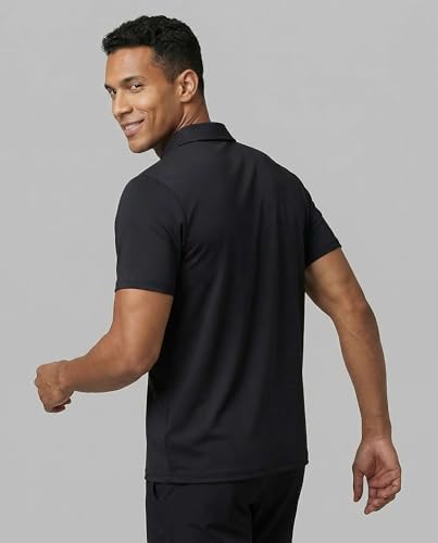 3 Pack Mens Dry Fit Polo Shirts Quarter Zip Short Sleeve Collared Tees Work - Image 5