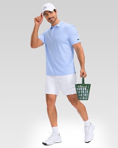 Obla Men's Golf Shirt Short Sleeve Dry Fit Collared Polo Shirts - Image 3