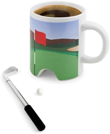 Kikkerland Putting Golf Mug – Fun Desktop Golfing Set by KikkerlandDesignInc