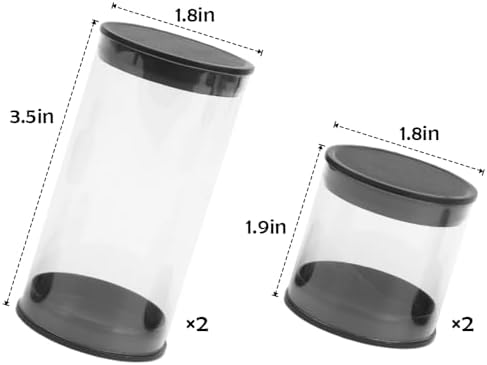 4 Pack Clear Tube Golf Ball Storage Case, 2 Sizes Golf Barrel Clear Tubes - Image 3