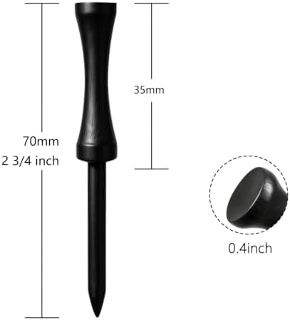 Step Down Golf Tees 2-1/8"or 2-3/4"or 3-1/4" 100 Count Wooden Golf Castle Tees - Image 2