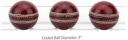 Better Display Cases Clear Acrylic Cricket Balls Wall Mounted Floating Shelf - Image 2