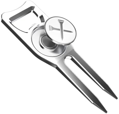 Blue Tees Golf 6-in-1 Premium Divot Tool & Ball Marker by BlueTeesGolf