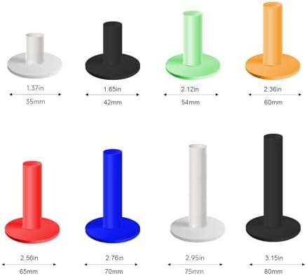 8 Pcs Rubber Golf Tees for Mats, Driving Range & Simulator Use - Image 2