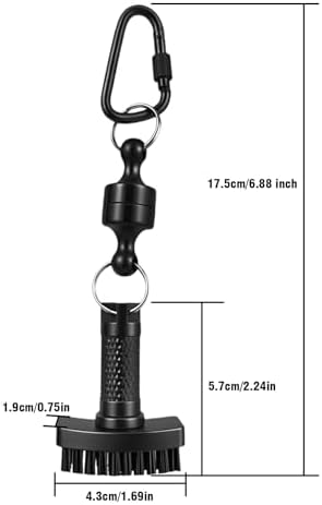 Mini Golf Club Brush, Magnetic Quick-Release Groove Cleaner, Durable Nylon - Image 4