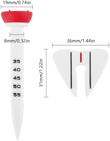 12PC Golf Tees with Adjustable Height Markers - Image 4