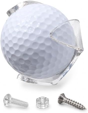 Golf Ball Display Mount, 1 Pack – Clear Acrylic Golf Ball Holder by Unknown