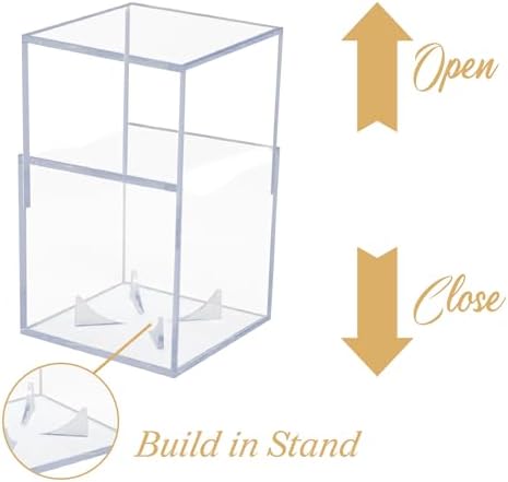 Baseball Display Case with Mirrored Wooden Base Acrylic Cube - Image 2