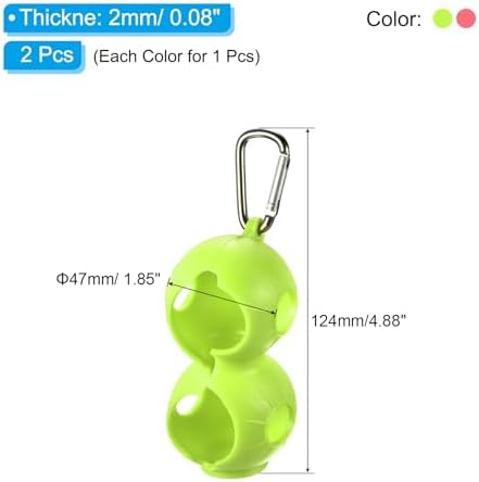 PATIKIL Golf Ball Holder, Silicone 2 Balls Carrier Protective Portable Sleeve - Image 2