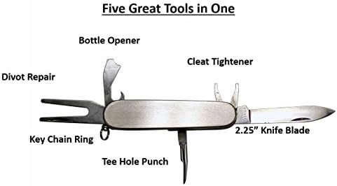 Stainless Steel Multitool Foldable Golf Divot Tool Repair and Ball Marker - Image 2