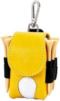 WCRAZYE Leather Golf Ball Bag Pouch by WCRAZYE