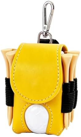 WCRAZYE Leather Golf Ball Bag Pouch by WCRAZYE