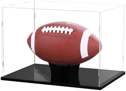 Football Display Case Full Size, Acrylic Clear Box by TREELF