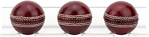 Better Display Cases Clear Acrylic Cricket Balls Wall Mounted Floating Shelf by BetterDisplayCases