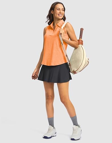 G Gradual Women's Golf Shirts Lightweight 1/4 Zip Collared Tank Top - Image 3