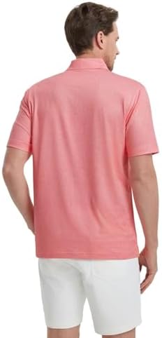 M MAELREG Mens Golf Shirt Short Sleeve Dry Fit Print Moisture Wicking - Image 5