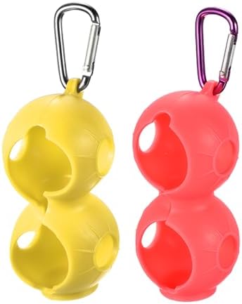 PATIKIL Golf Ball Holder, Silicone 2 Balls Carrier Protective Portable Sleeve by PATIKIL