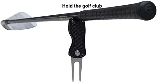 Golf Divot Repair Tool with Magnetic Ball Marker, Metal and Foldable Design - Image 5