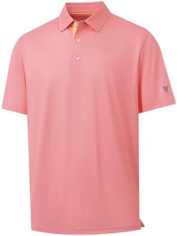 M MAELREG Mens Golf Shirt Short Sleeve Dry Fit Print Moisture Wicking by MAELREG